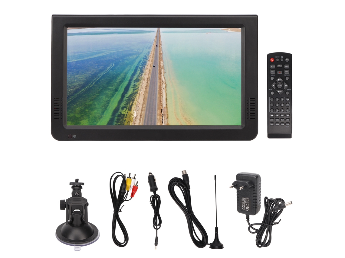 Televisor Led Digital Portátil De 10 Pulgadas Con Video 1080p Para Actividades Al Aire Libre. Fuente De Alimentación Eu
