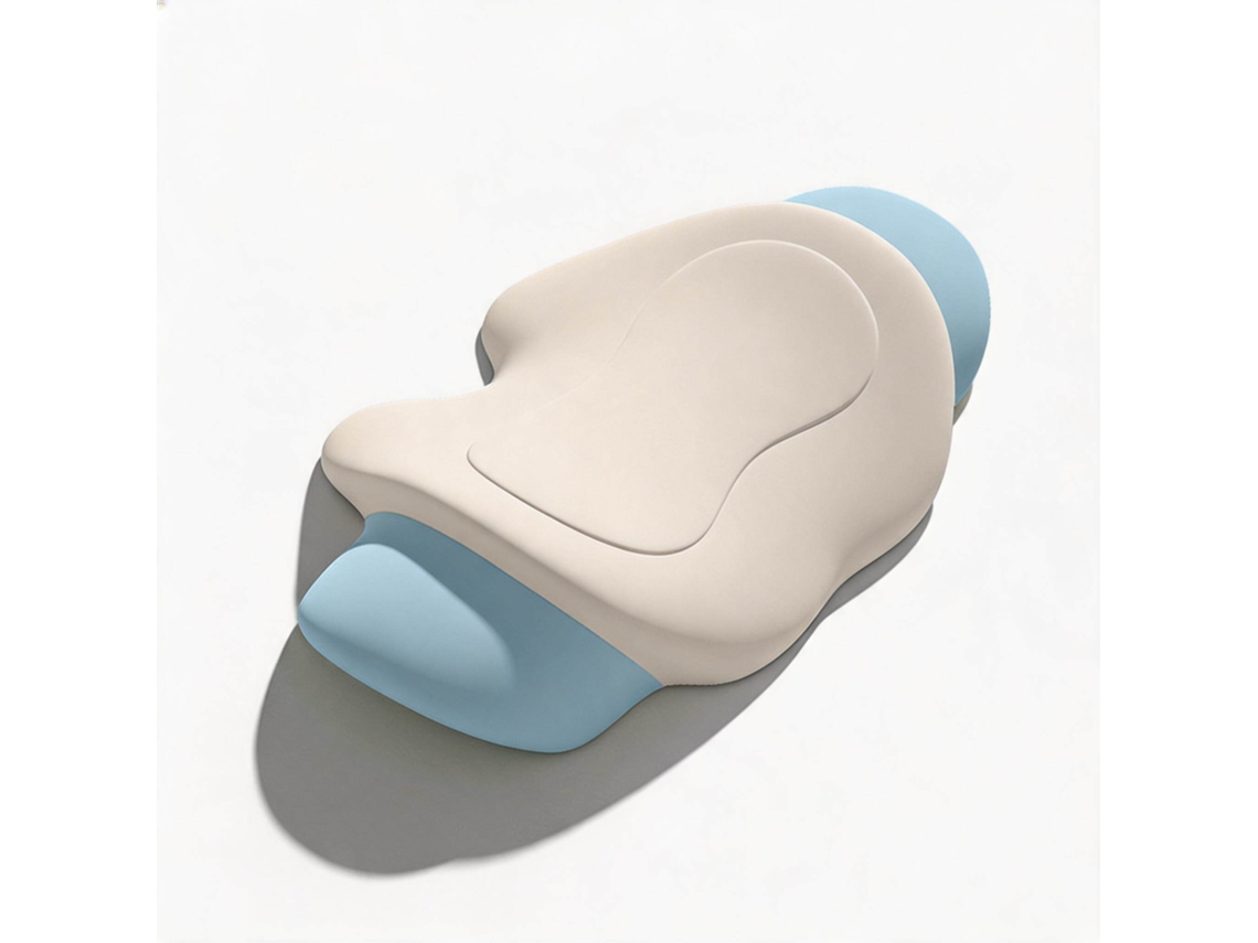 Almohadillas Para Silla Con Soporte Lumbar Chrui Soporte Lumbar 55x28x9cm (azul)
