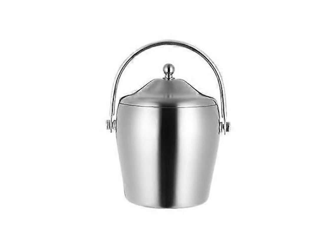 Cubitera de acero inoxidable con tapa, enfriador de cerveza y vino de doble pared para bares y fiestas.