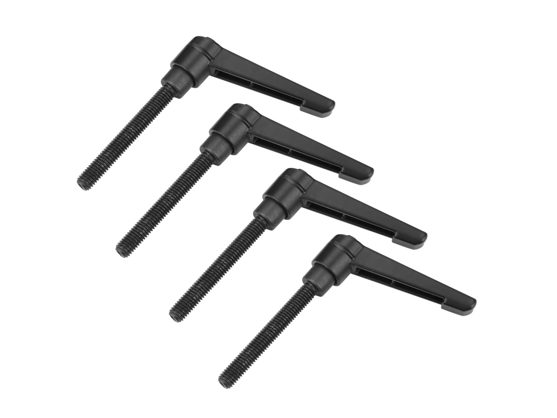 2026velora-4pcs Perillas Metálicas Ajustables Mango Fijo Rosca Macho M6 (70mm)