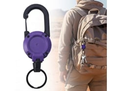Porta-crachá Retrátil Com Cabo De Aço Inoxidável, Clipe De Cinto De Metal, Suporte Para Chaves, Crachás, Ideal Para Trabalho Externo, Construção