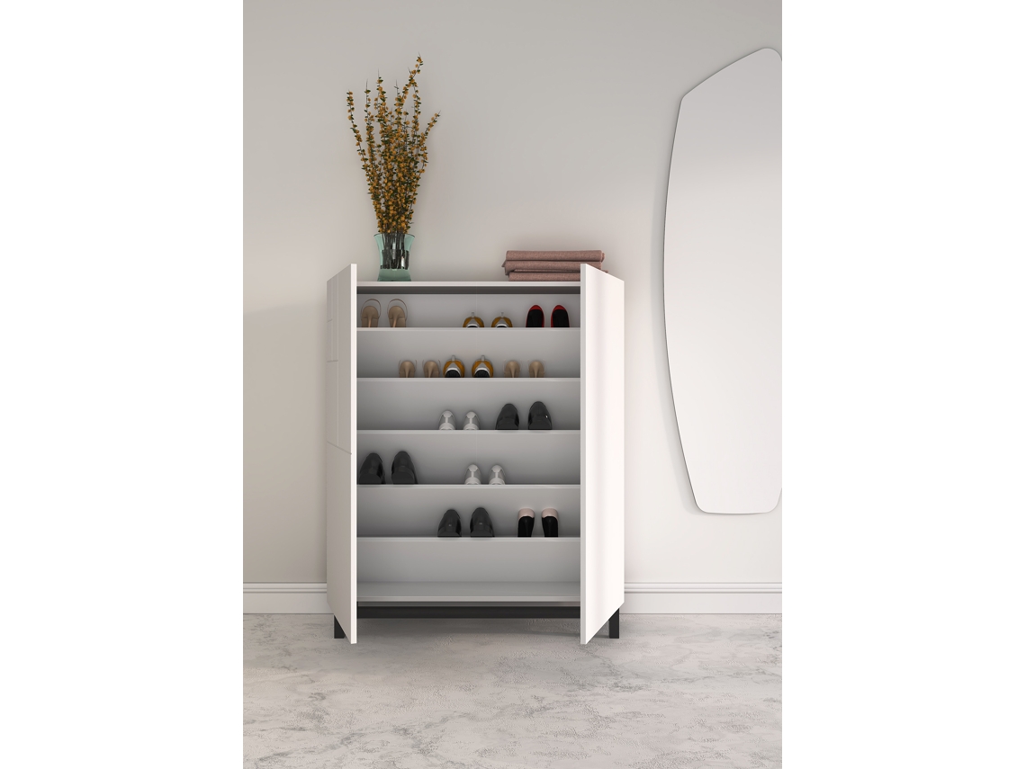 Zapatero HERDASA Volda Blanco, Negro (112 x 90 x 27 cm) Black Friday