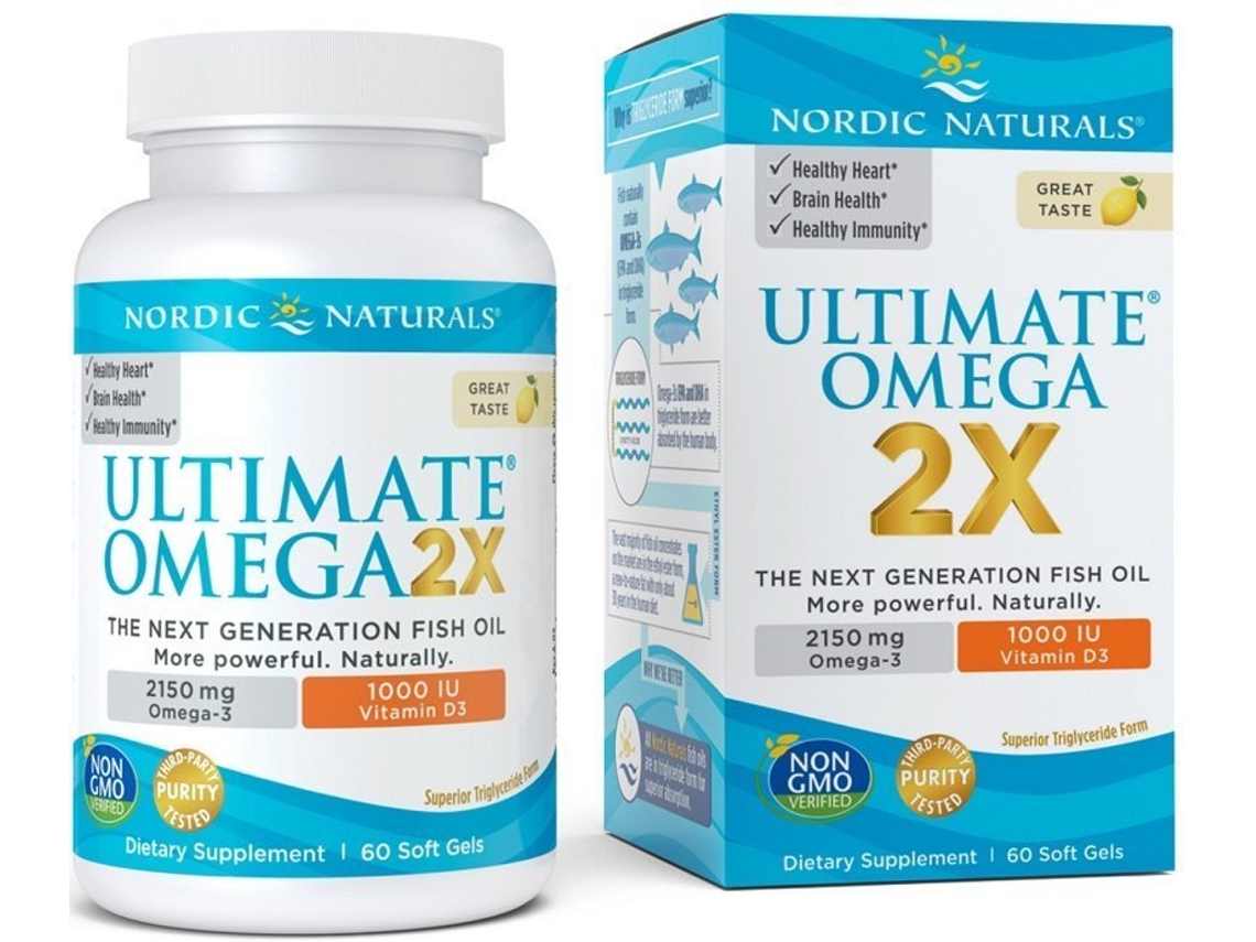 NORDIC NATURALS Ultimate Omega 2X Con Vitamina D3 60 Cápsulas Blandas