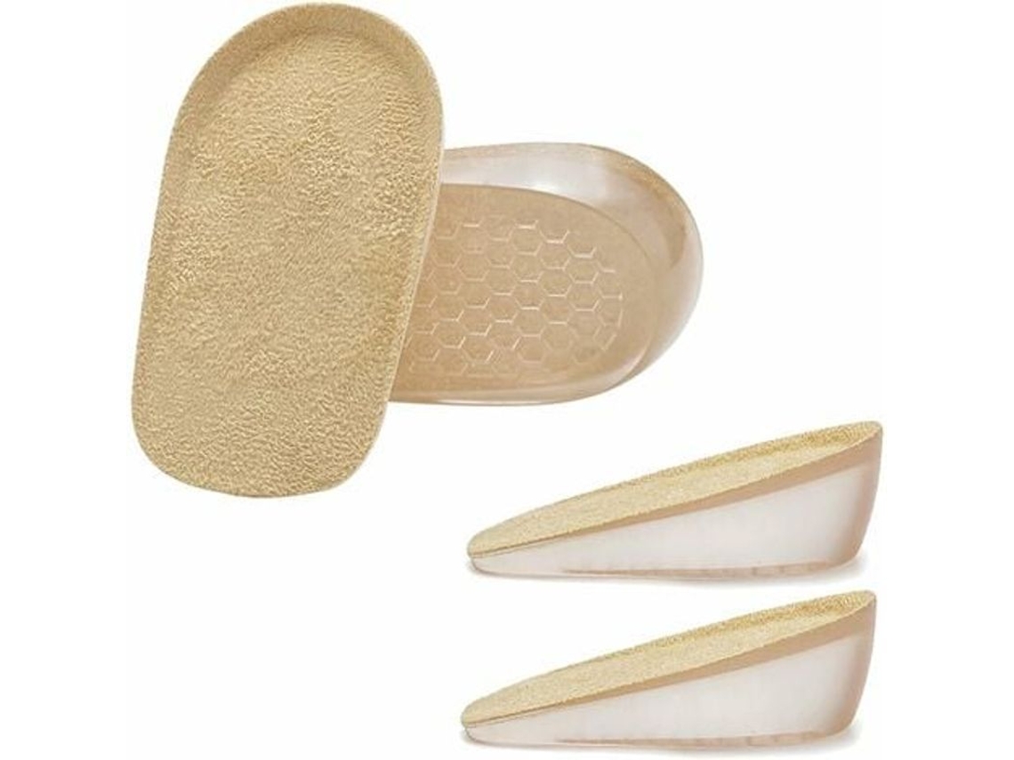2 Pares De Plantillas Autoadhesivas Invisibles De Silicona, Con Alzas De Tacón De 2,5 Cm, Resistentes A Los Impactos Para Hombre.