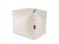 Puff HAPPERS Cuadrado Polipiel Exterior Blanco