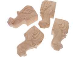 Conjunto De 4 Piezas De Sofá, Mesa Y Muebles Robustos De Madera Tallada Con Tornillos De Fijación.