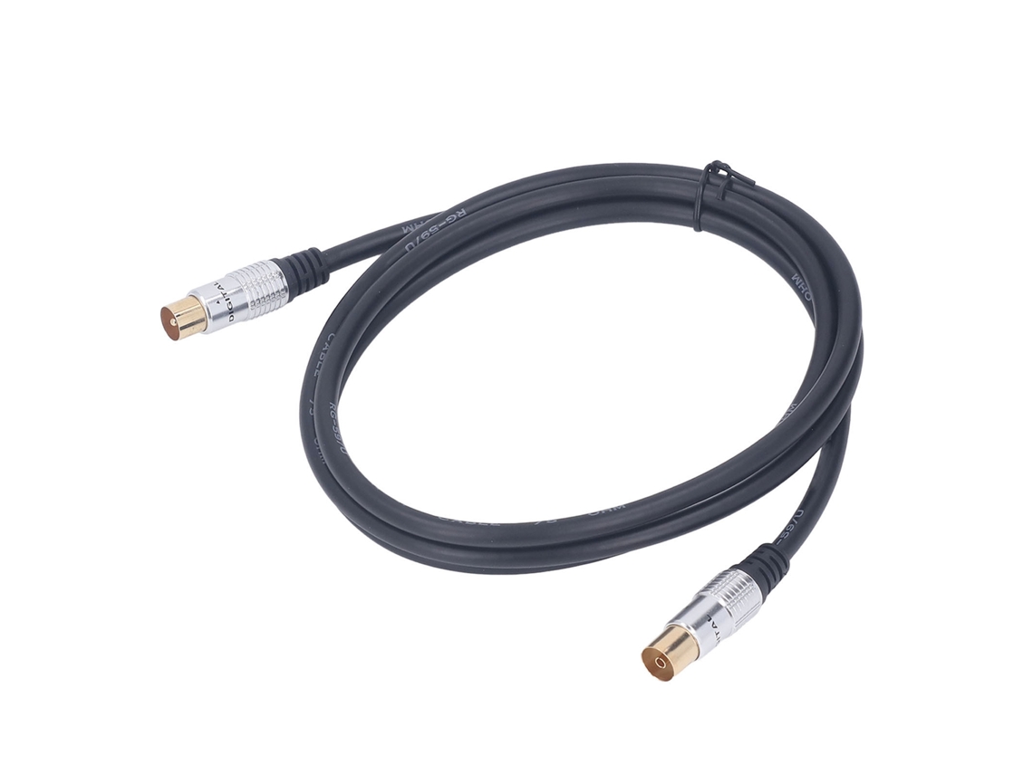 Cable Coaxial De 1,5 M (5 Pies) Con Triple Blindaje, Conector Macho A Hembra De 9,5 Mm (rg59u) Para Receptores De Satélite Y Televisores.
