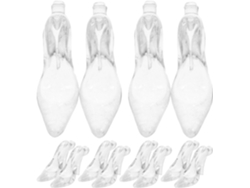 Juego de 24 adornos de tacón de bota de acrílico transparente para la decoración creativa de árboles de Navidad en diversas ocasiones - GOKOCO
