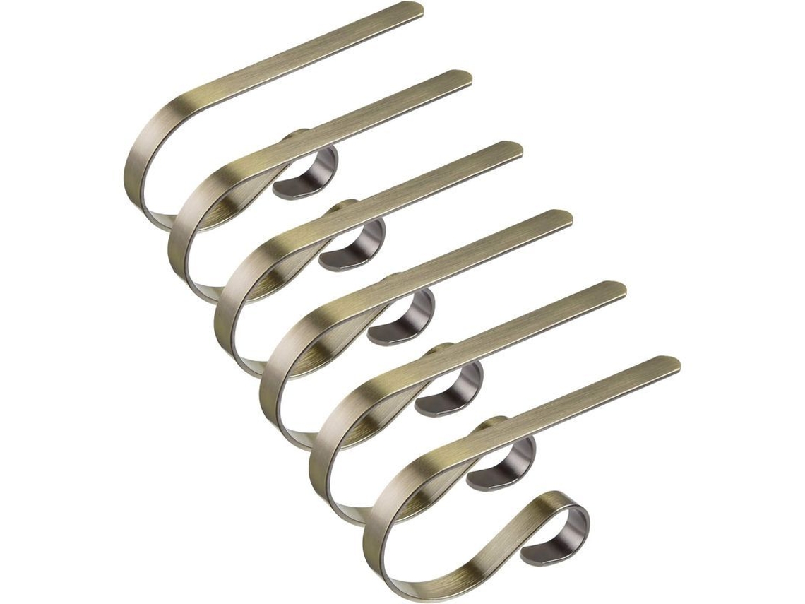 Juego De 6 Soportes Para Calcetines Navideños Para La Repisa De La Chimenea Y El Hogar.