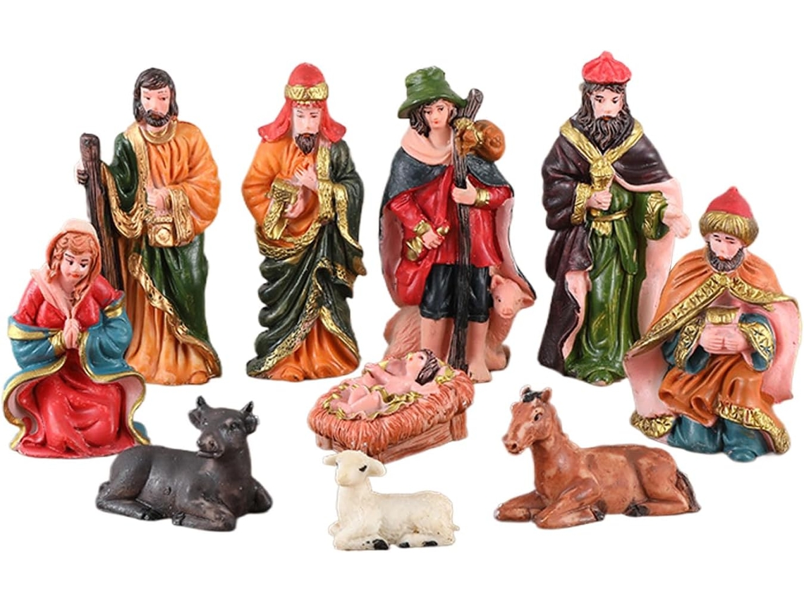 Adornos Navideños Para El Belén – Adorno De La Natividad De Jesucristo | Figura Religiosa