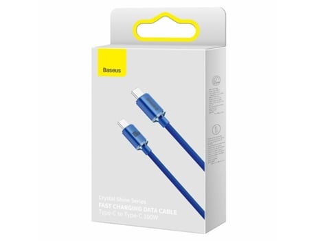 cable de datos usb-c/tipo-c de carga rápida de 100w BASEUS Crystal Shine series