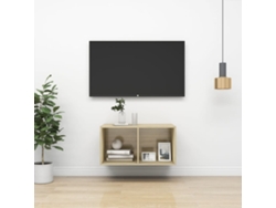Pack de Muebles de Armario Tv 37X37X72 Cm Contrachapado Roble Sonoma