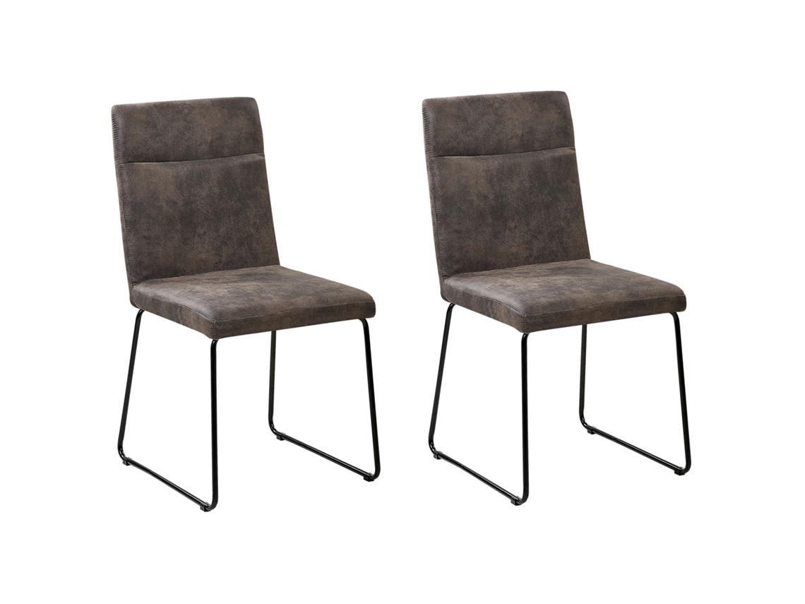 Conjunto de cadeiras exclusivas BELIANI Nevada de Poliéster Cinzento 46x52x90