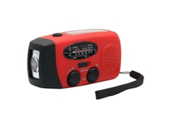 Radio de emergencia portátil solar con manivela AM/FM/WB YIZHOOD