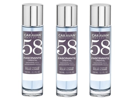 3x Perfume de Hombre Nº58 150ml CARAVAN