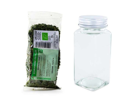 Bote de especias + hojas de cilantro orgánico 15 g
