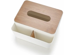 KOFIHETY Elegante funda para caja de pañuelos, porta pañuelos rectangular con PP de alta calidad y madera natural para una decoración del hogar atractiva y dur