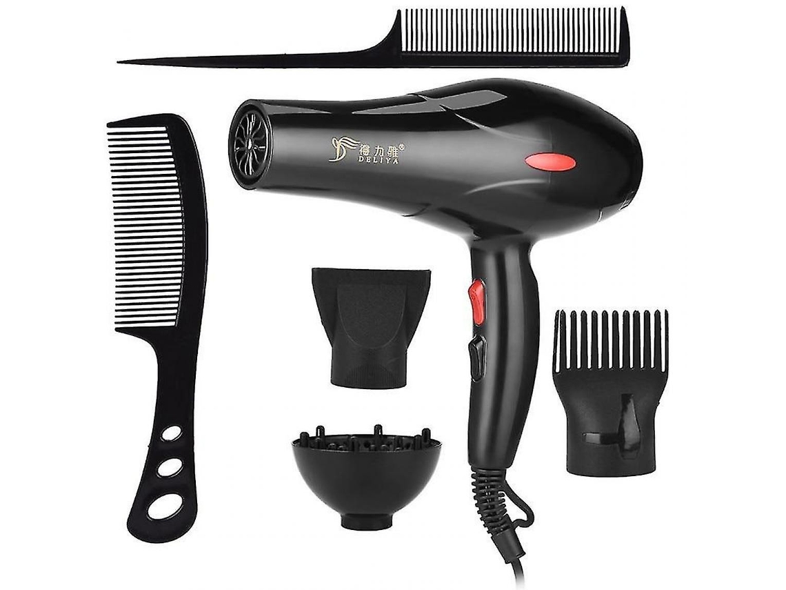Secador de pelo iónico profesional Ly Ebike para viajes y uso doméstico (negro)