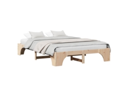 Maison Exclusive - Estructura De Cama Natural 150 X 200 Cm Madera De Pino Macizo