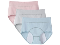 Braguitas Menstruales Impermeables De Algodón De 3 Piezas Para Mujer, A Prueba De Fugas.