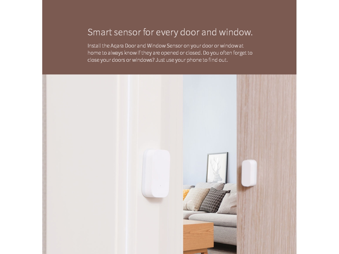 Mali sensor de Porta e Janela Zigbee Aqara Controle por App Dispositivos Inteligentes Casa Conexão Sem Fio Android Ios