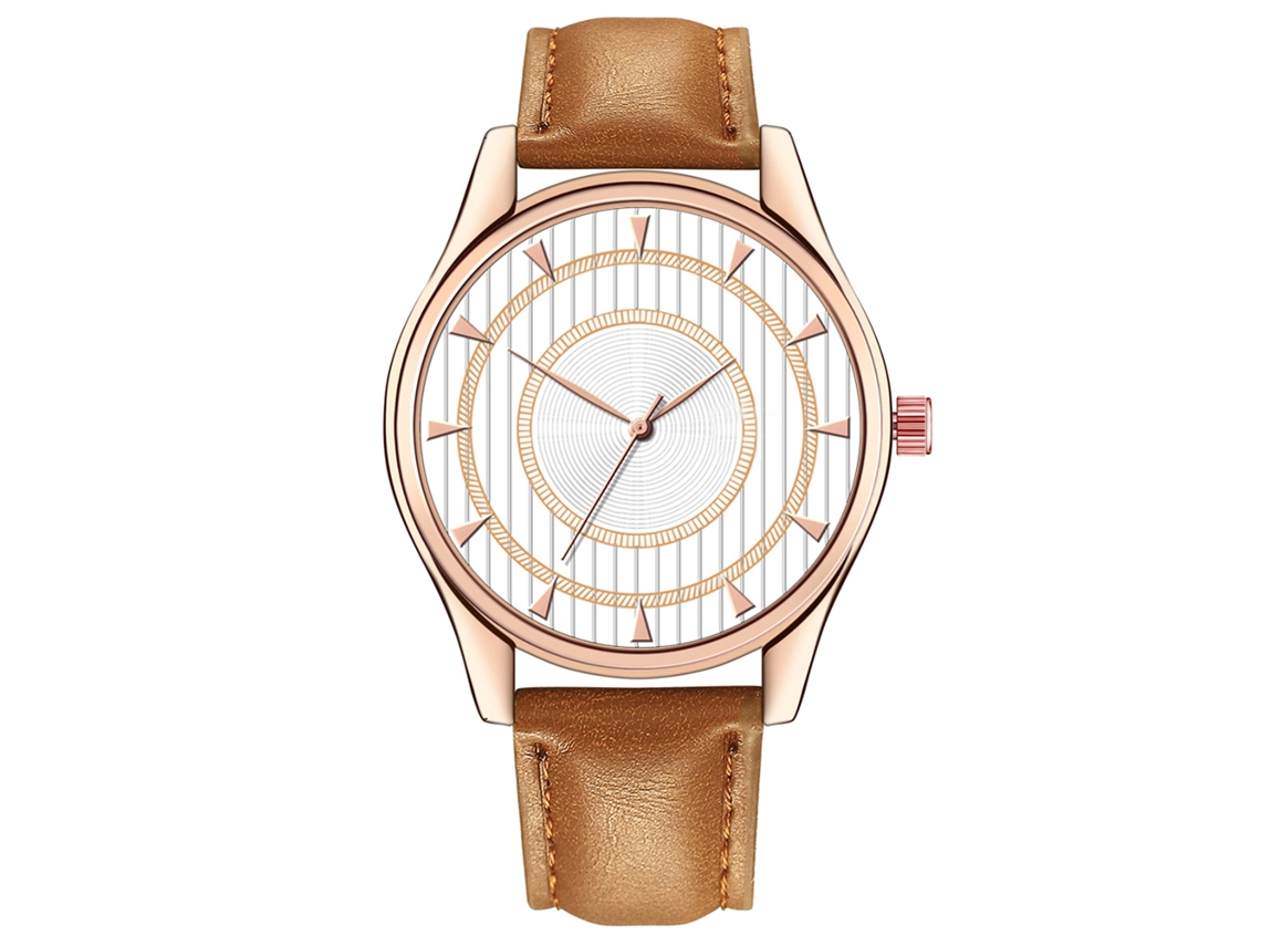 Reloj De Pulsera De Cuarzo Para Hombre Con Correa De Pu, Esfera Redonda, Estilo Moderno.