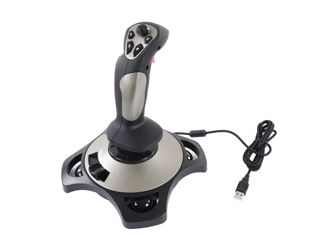Ats-joystick Para Pc 2113 Pro Simulación Controlador De Juego Usb Con Función De Vibración Mando De Juego Alámbrico