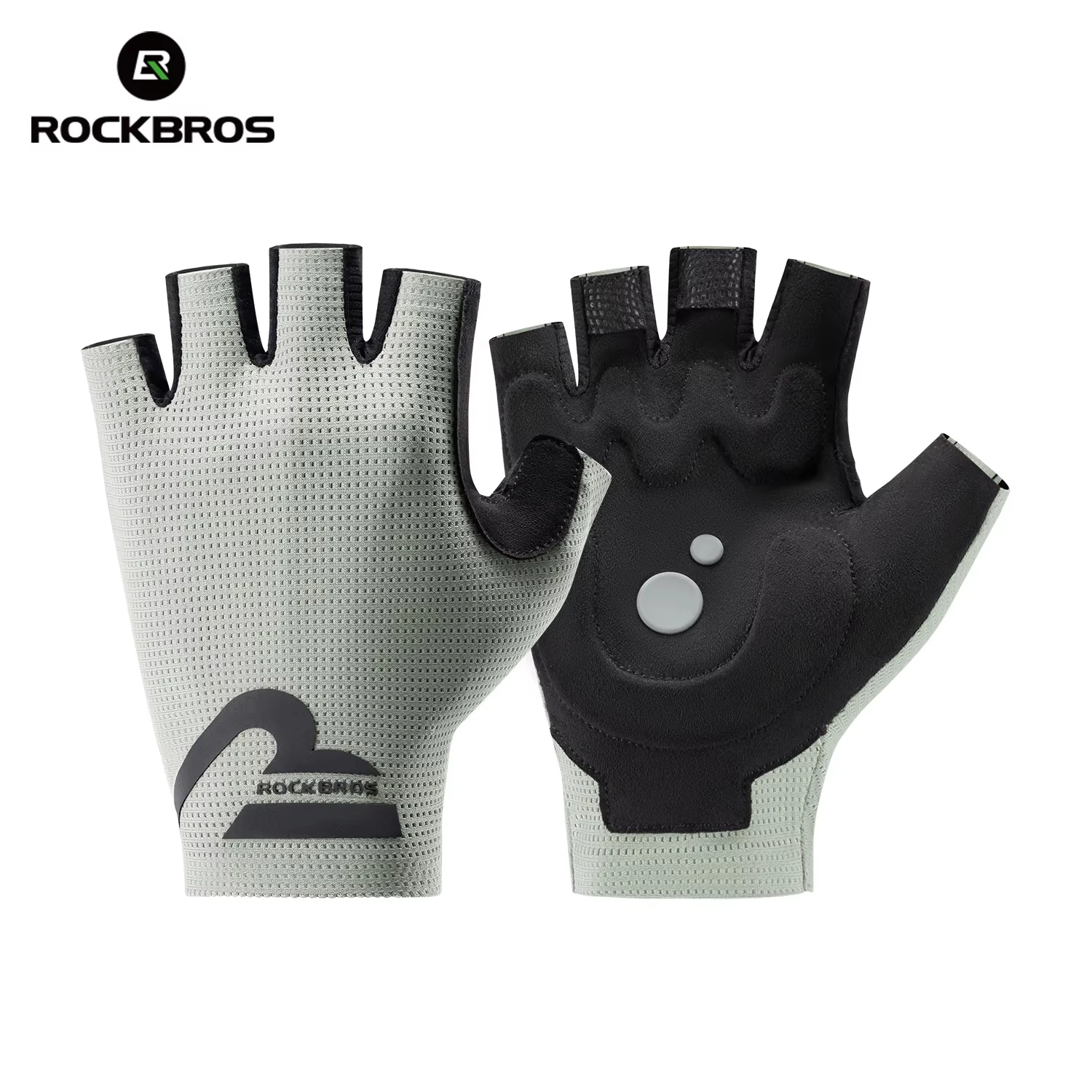 Guantes De Ciclismo (beige, Talla L), De Alta Elasticidad Y Absorción De Impactos, Diseño De Medio Dedo, Transpirables Y Antideslizantes.