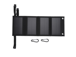 Panel Solar Plegable De 10 W Con Salida Usb Para Cargar Teléfonos Móviles, Portátiles, Cámaras Y Para Acampada Al Aire Libre - Negro
