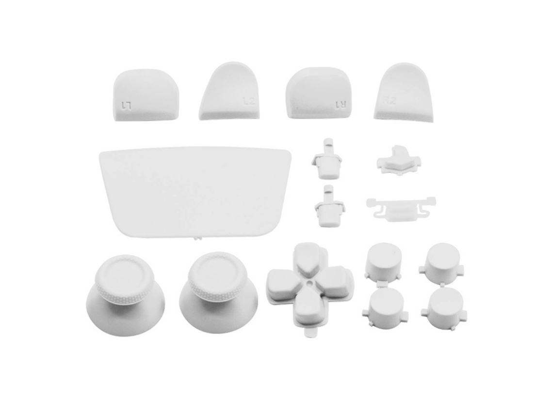 Botones De Reemplazo Para Controlador De Juego, Compatibles Con El Controlador Ps5, Accesorios Blancos 16 En 1