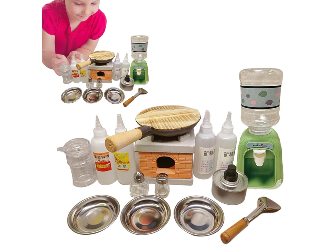 Cocina en miniatura realista, utensilios de cocina educativos, utensilios de cocina reales completos Vayotoy