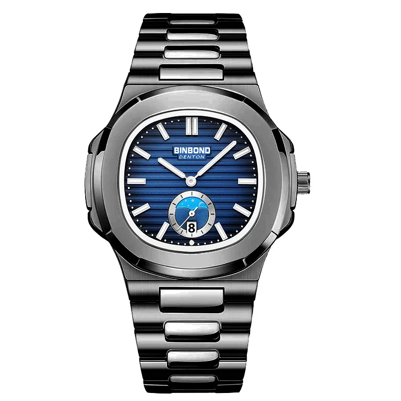 Reloj De Cuarzo Para Hombre, De Acero Inoxidable, Resistente Al Agua Y Luminoso.