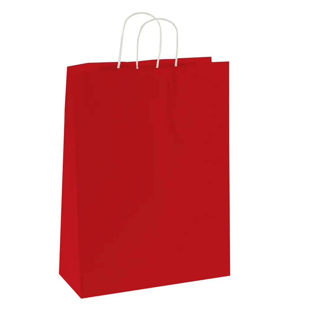 Bolsa de Papel EUROPRICE Celulose Sn (1 Unidade - Rojo - 24 x 32 10 cm)