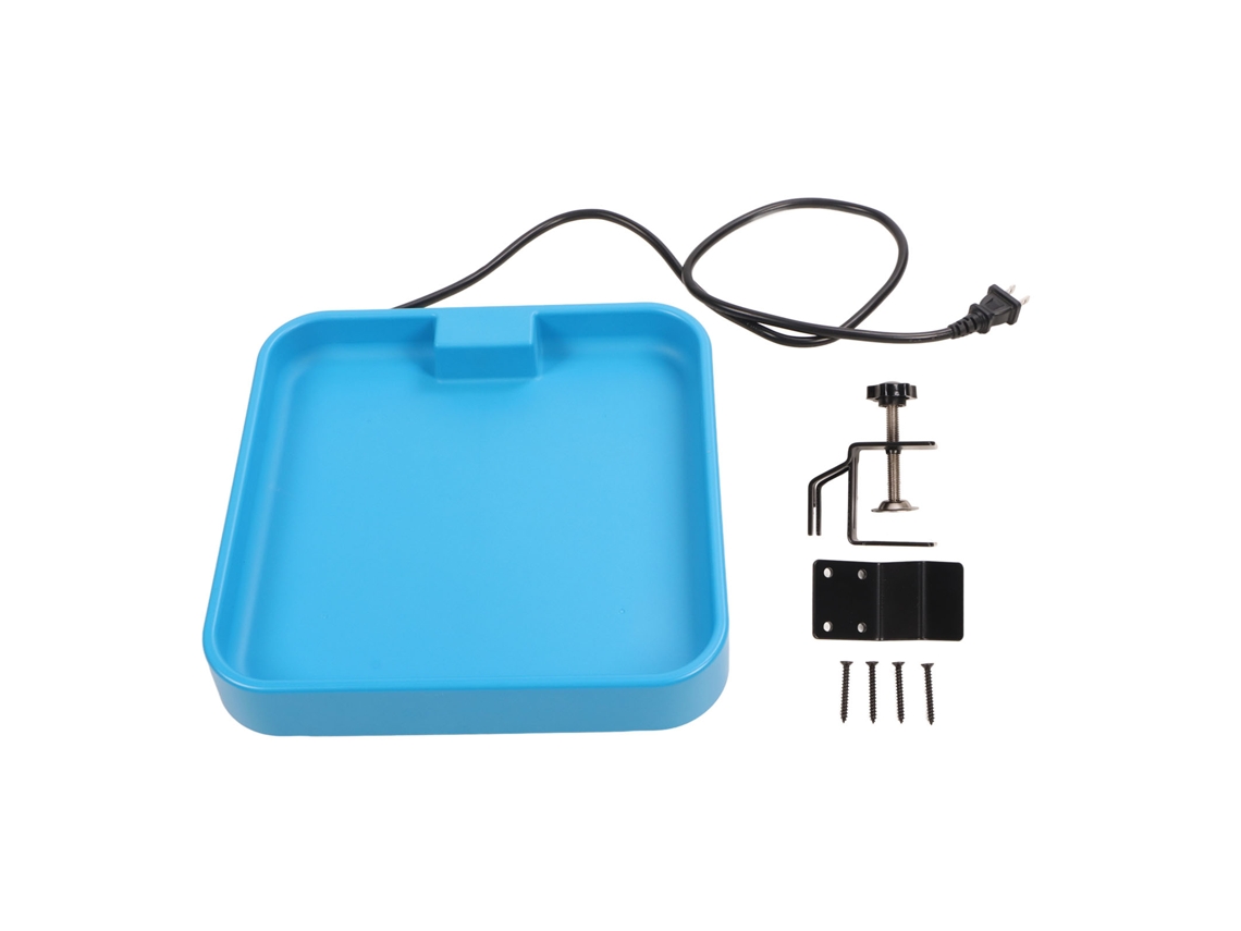Bañera Para Aves Calentada Con Deshielo 75w Montaje En Tarima Abrazadera 3.9in Mantenimiento Fácil Para Invierno
