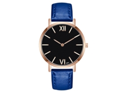 Reloj De Pulsera Casual De Cuarzo Para Hombre Zhoulianfa Con Correa De Cuero Sintético (azul Real)