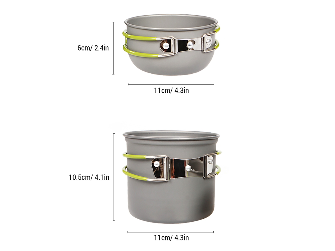 Juego De Utensilios De Cocina Para Acampar Para 1-2 Personas - Juego Portátil De Sartenes Para Acampar, Hacer Senderismo Y Picnics.