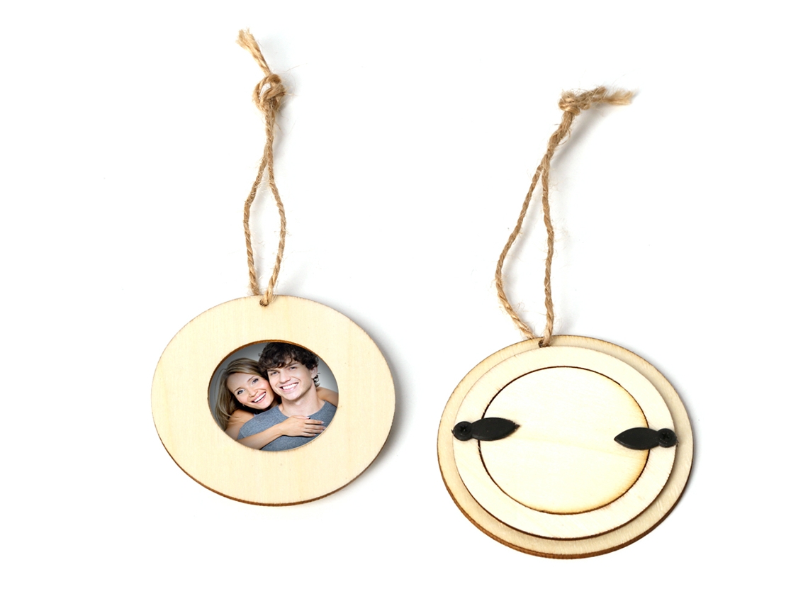 10 Mini Marcos De Fotos Redondos De Madera Con Cuerda Para Manualidades De Decoración De Pared.