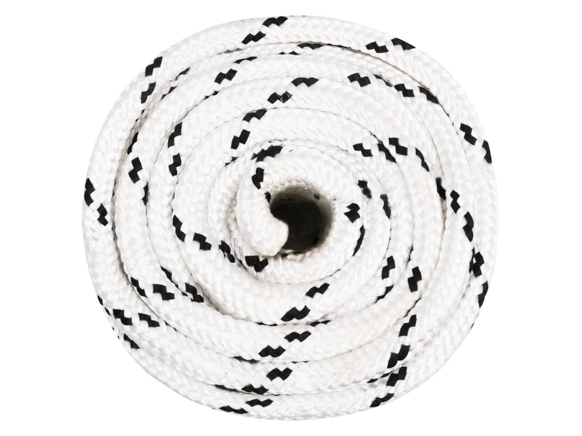 Cuerda Para Barco Trenzada Poliéster Blanco 16 Mmx25 M