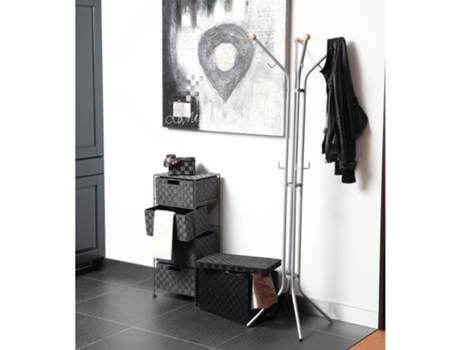 Perchero de Pie con 12 Ganchos V-PART (Plateado - Acero - 58 x 58 x 175 cm)