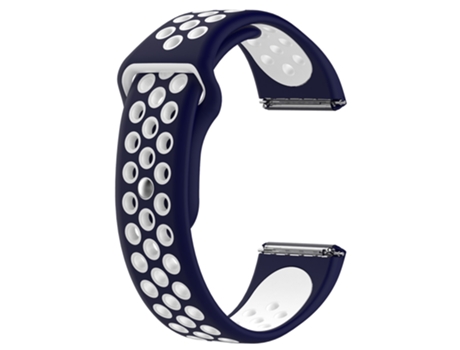 Correa Smartwatch para Fitbit Versa Silicona Bicolor (Azul Oscuro + Blanco)