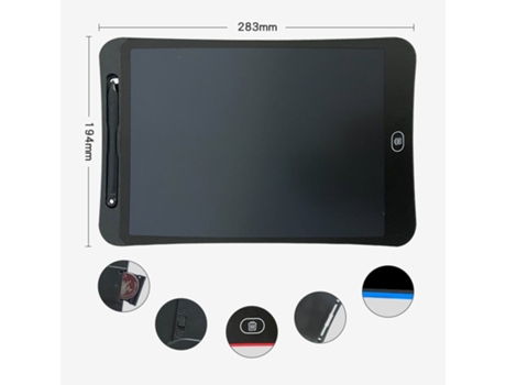 Tableta de dibujo digital LCD de 12 pulgadas con bolígrafo negro INF
