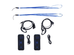 1 Par De Radios Portátiles Ultradelgadas Con Auriculares Para Supermercados, Hoteles Y Centros Comerciales.