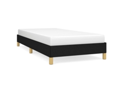 Maison Exclusive - Estructura De Cama Sin Colchón Tela Negro 90x200 Cm