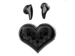 Auriculares Bluetooth 5.4 (negros), Diseño En Forma De Corazón, Micrófono Hd.