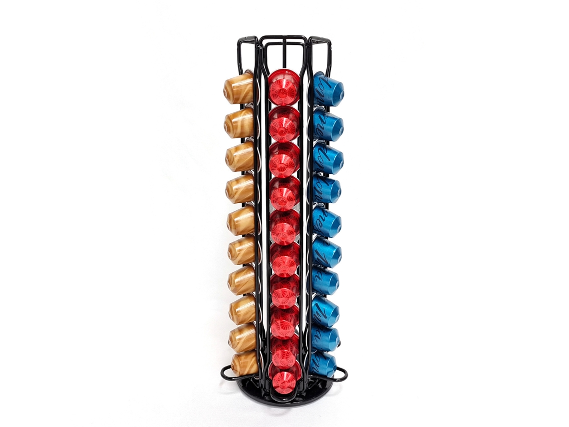 Suporte Para Cápsulas De Café Digitallab Puede Girar Para Contener 60 Cápsulas De Café Nespresso (negro)