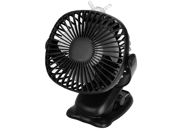 Ventilador para cochecito Yizhood de 5000 mAh, 4 velocidades y 360°, color negro