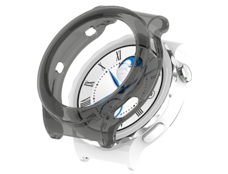 Caja de reloj hueca transparente de TPU Huawei GT 3 Pro de 43 mm (negro)