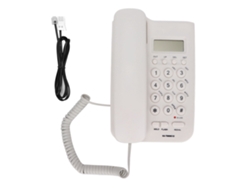 Teléfono Para Oficina, Hogar U Hotel Con Identificador De Llamadas, Extensión Pequeña, Manos Libres Y Alimentación Semiautomática (blanco).