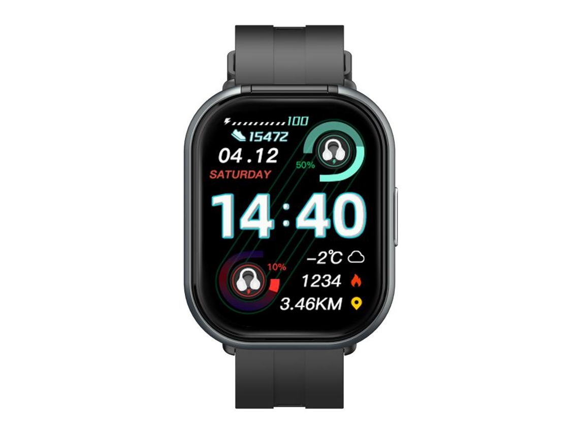 Smartwatch con pantalla TFT de 2,01 pulgadas y auriculares Bluetooth integrados, compatible con llamadas inalámbricas. (negro)