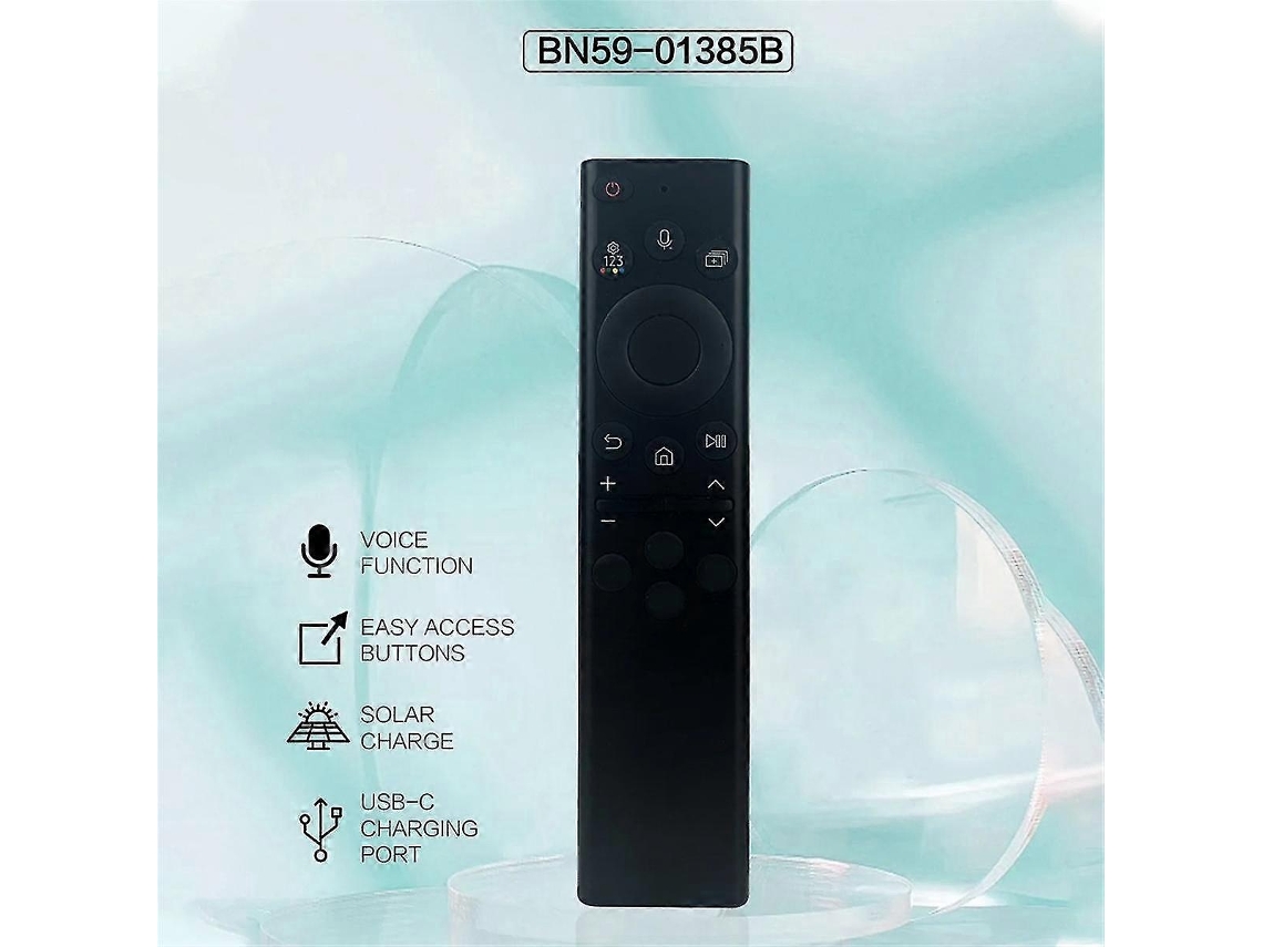 Control remoto de voz solar Bn59-01385b para televisor inteligente Neo QLED Crystal UHD